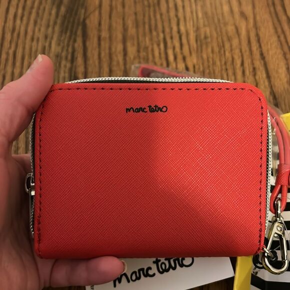 Marc Tetro Westie Wristlet Wallet West Highland Terrier Red Zip Accordion Style - Picture 3 of 5